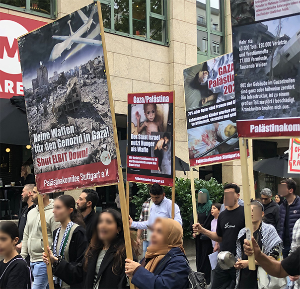 Demo in Stuttgart am 2. August 2025 für Gaza