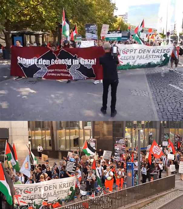 Demonstration gegen den Genozid in Gaza im September 2025 in Stuttgart